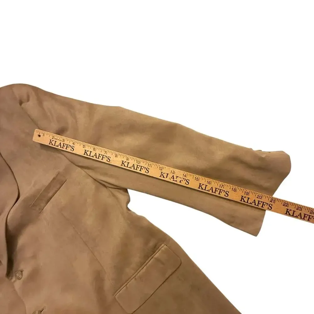 Lauren Ralph Lauren Tan Suede-Look Sport Coat Blazer 54R